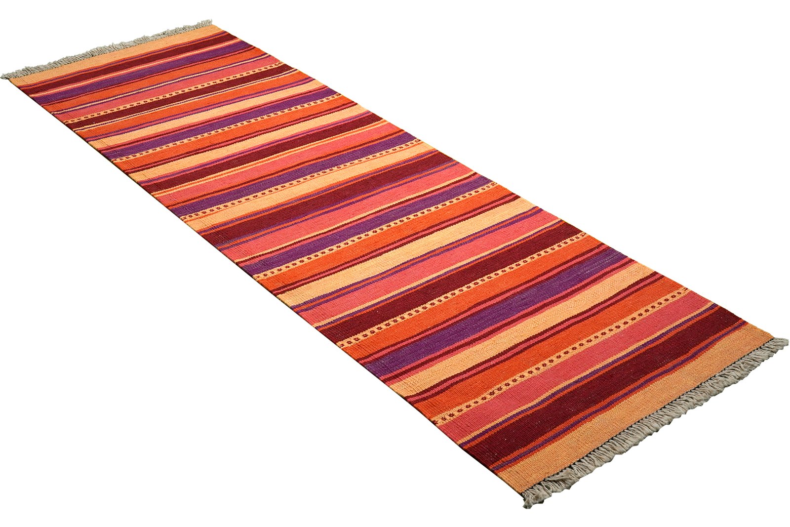 Kelim Gashgai — Handmade, 63x197 cm, Multicolor, 100% Virgin Wool | View 4