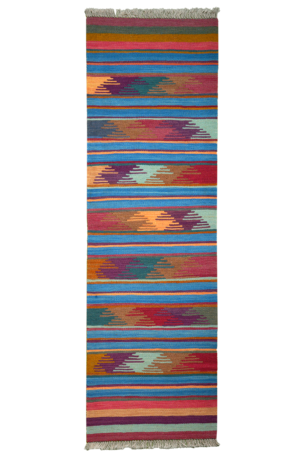 Kelim Gashgai — Handmade, 59x193 cm, Multicolor, 100% Virgin Wool | Main view
