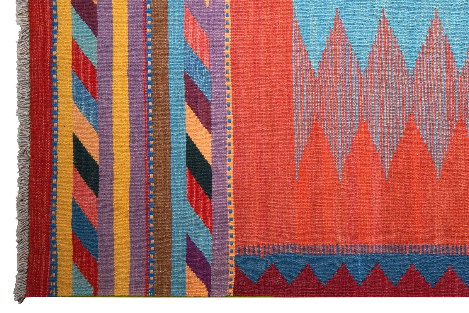 Kelim Gashgai — Handmade, 170x258 cm, Red, 100% Virgin Wool | View 3