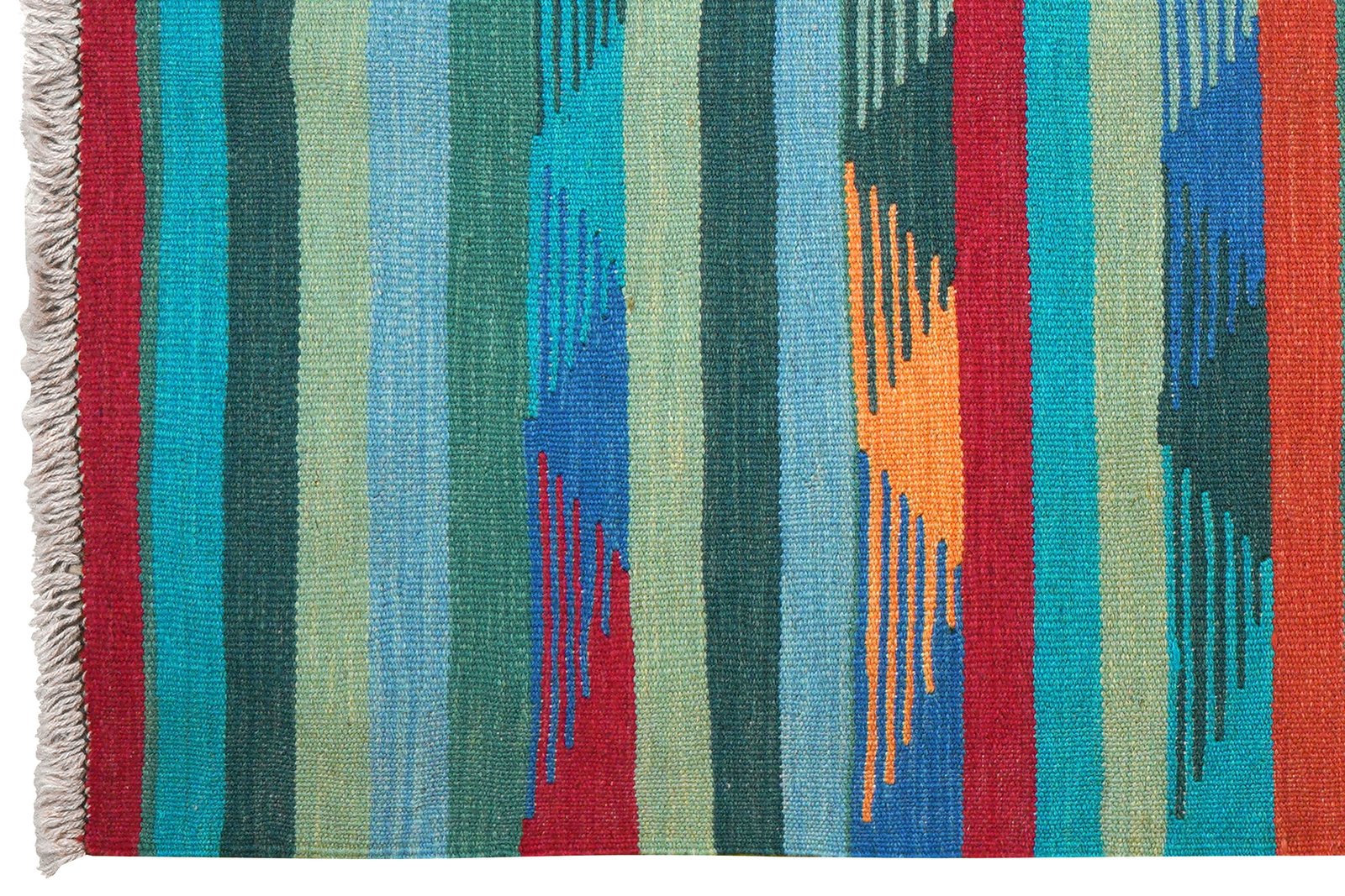 Kelim Gashgai — Handmade, 100x156 cm, Multicolor, 100% Virgin Wool | View 3