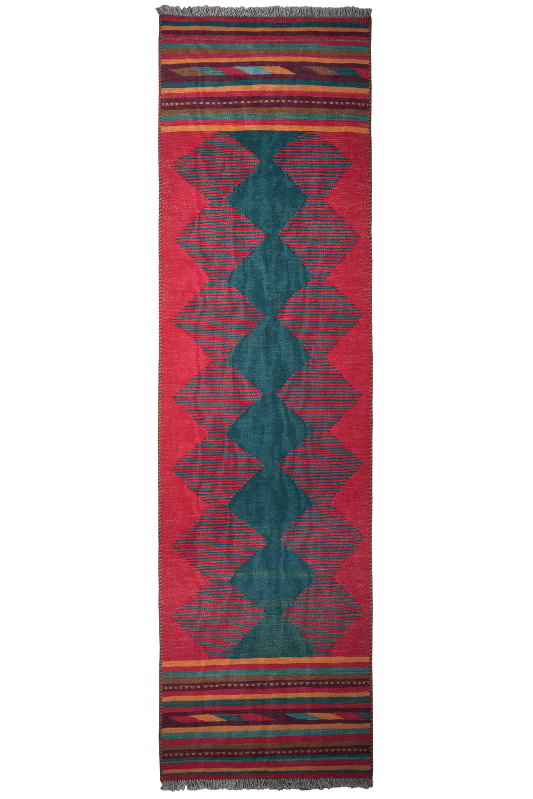 Kelim Gashgai — Handmade, 79x295 cm, Multicolor, 100% Virgin Wool | Main view