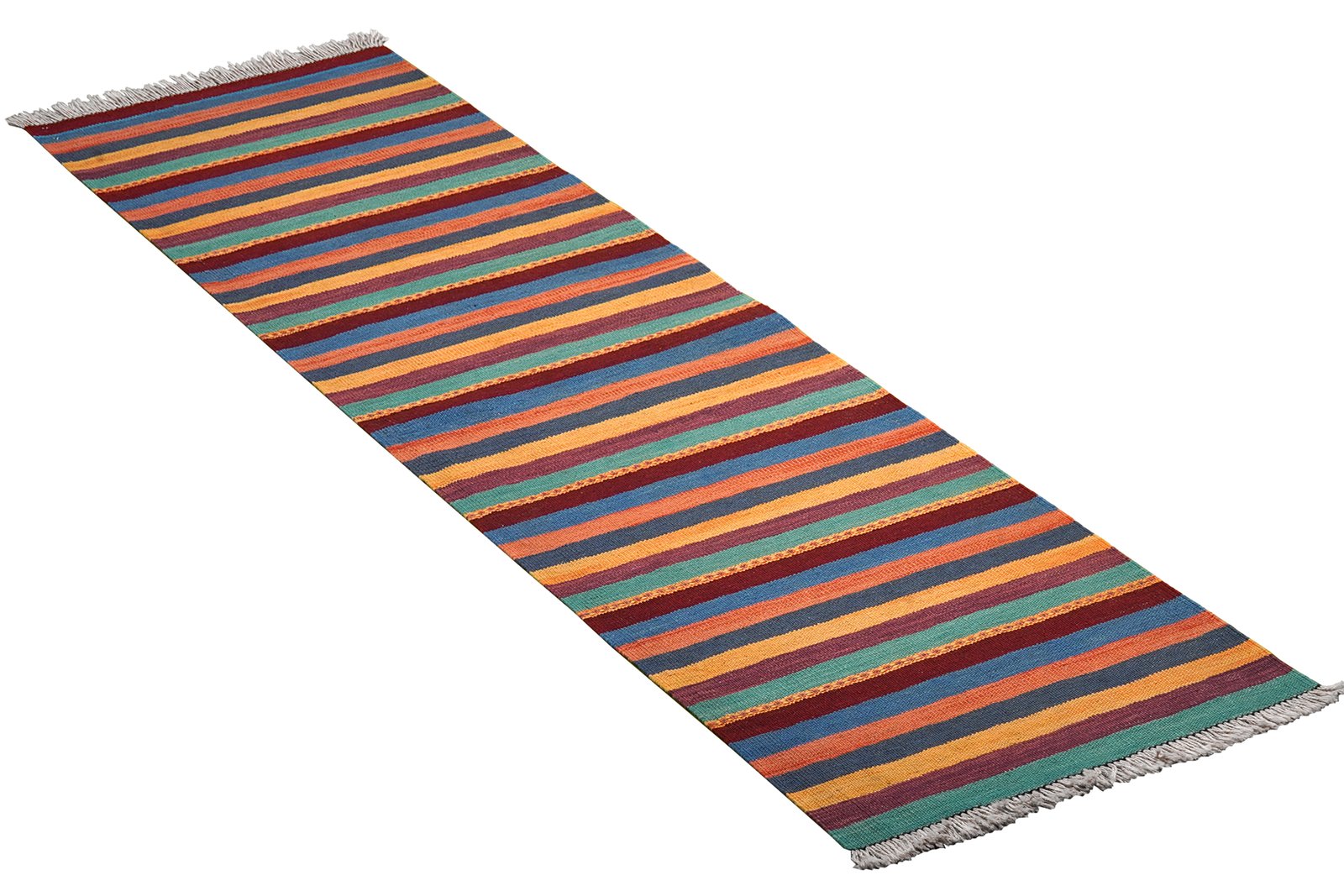 Kelim Gashgai — Handmade, 66x204 cm, Multicolor, 100% Virgin Wool | View 4