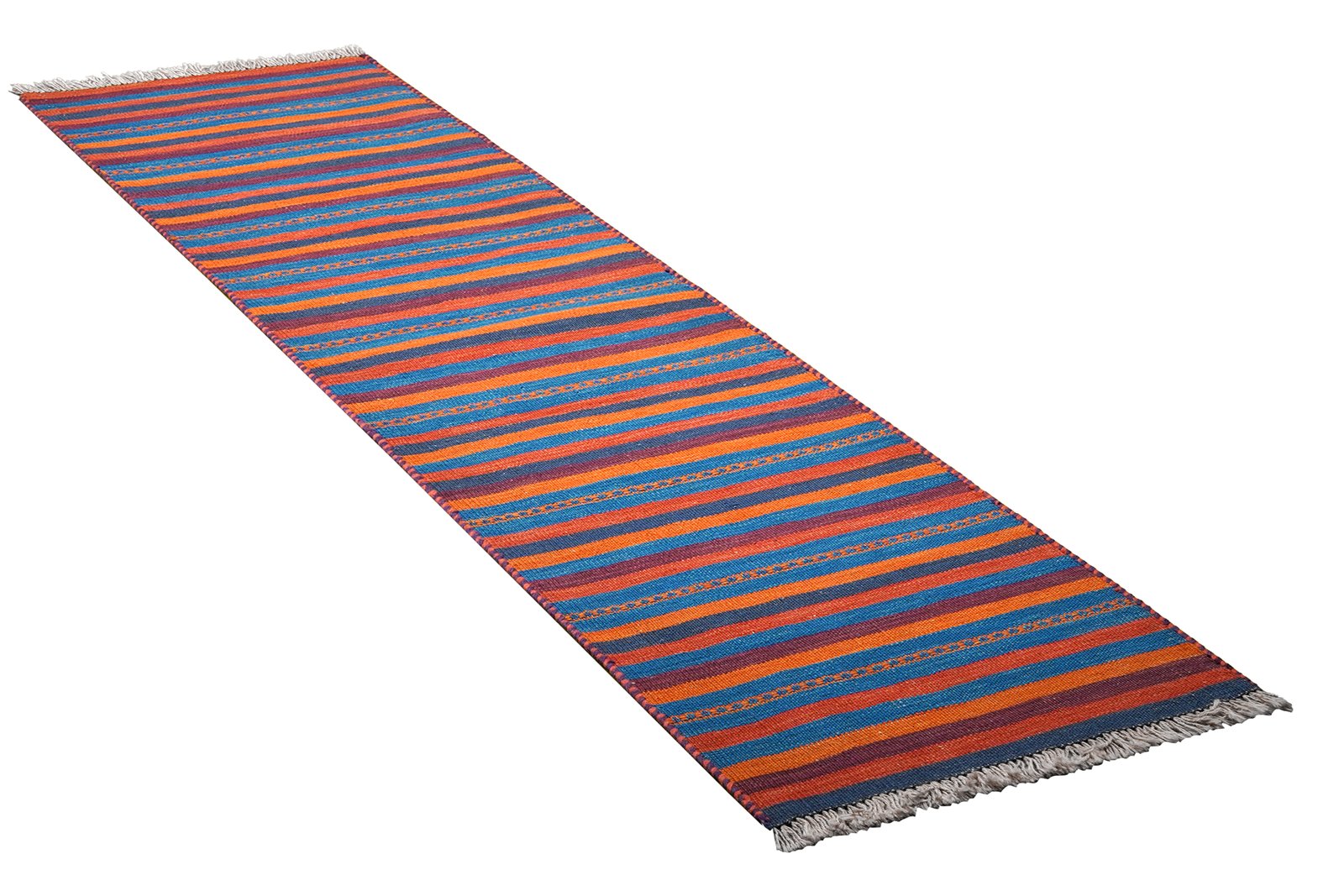 Kelim Gashgai — Handmade, 57x202 cm, Multicolor, 100% Virgin Wool | View 4