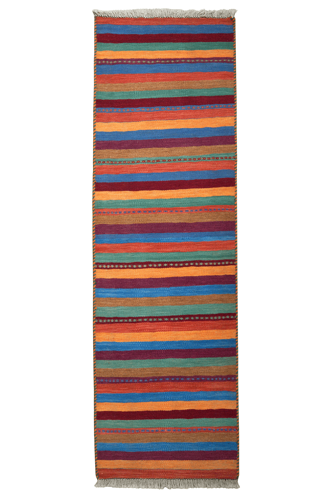 Kelim Gashgai — Handmade, 61x199 cm, Multicolor, 100% Virgin Wool | Main view