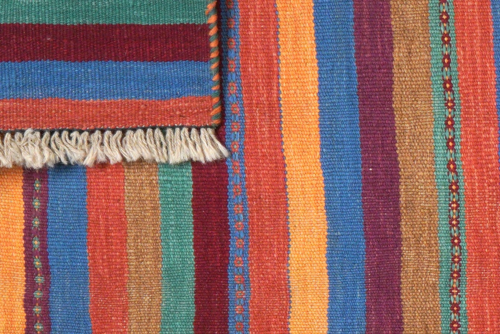 Kelim Gashgai — Handmade, 61x199 cm, Multicolor, 100% Virgin Wool | View 6