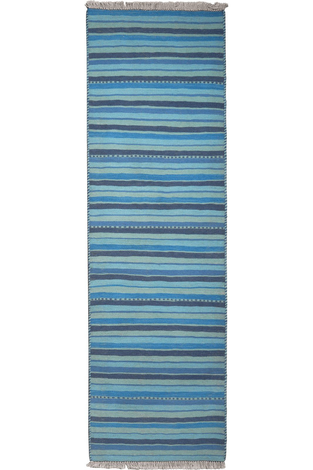 Kelim Gashgai — Handmade, 60x196 cm, Blue, 100% Virgin Wool | Main view