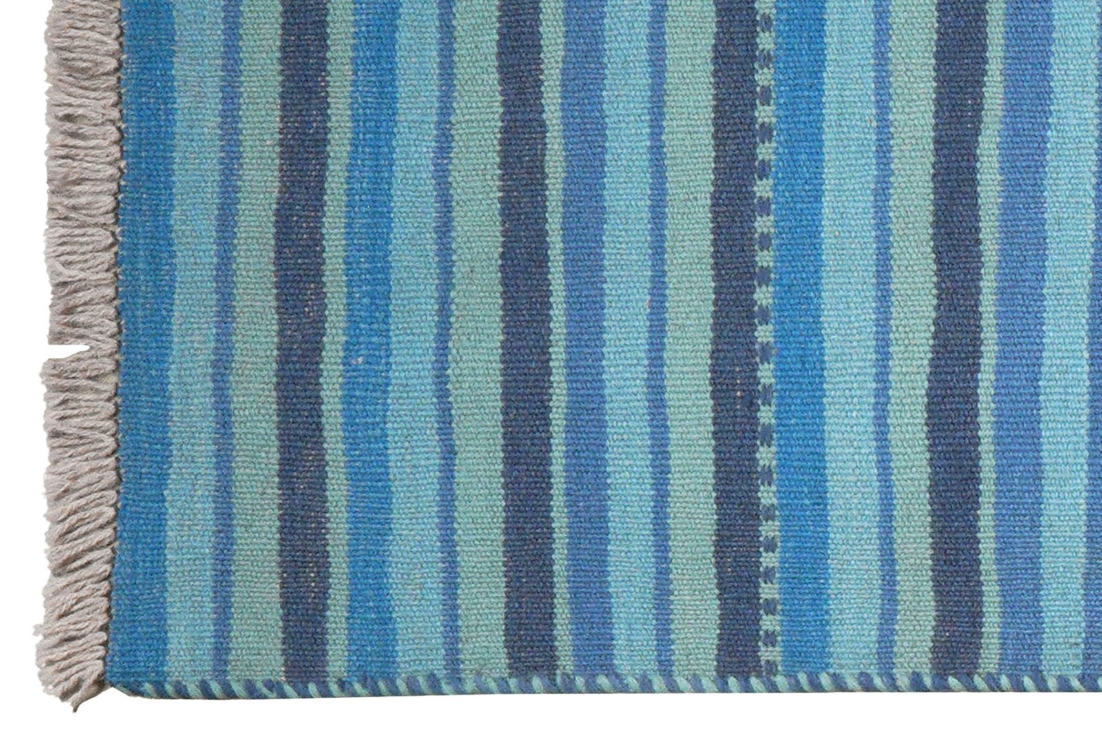 Kelim Gashgai — Handmade, 60x196 cm, Blue, 100% Virgin Wool | View 3