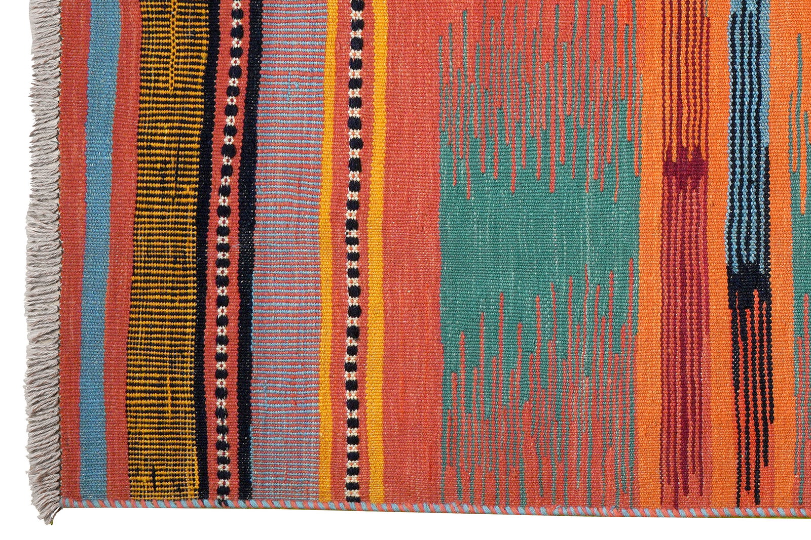 Kelim Gashgai — Handgefertigt, 197x124 cm, Bunt, 100% Virgin Wool | View 4