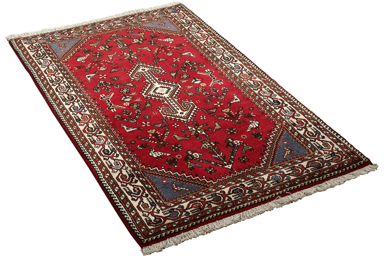 Nasrabad — Hand-knotted, 81x131 cm, Red, 100% Virgin Wool | View 4
