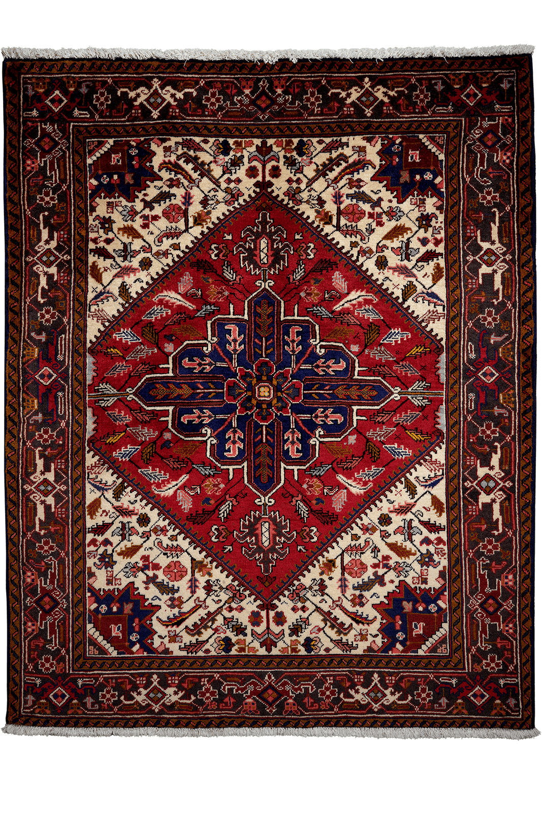 Mehrewan — Hand-knotted, 152x195 cm, Red, 100% Virgin Wool | Main view