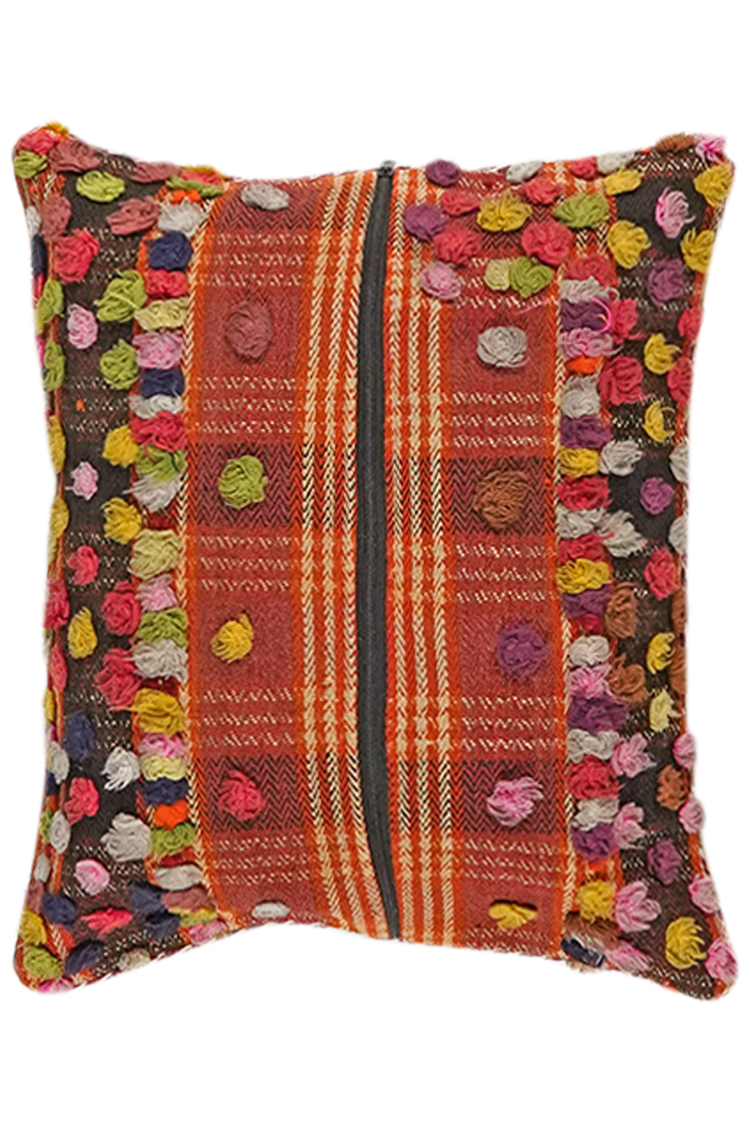 Kelim Kissen — Handmade, 40x50 cm, Beige, 100% Virgin Wool | Main view