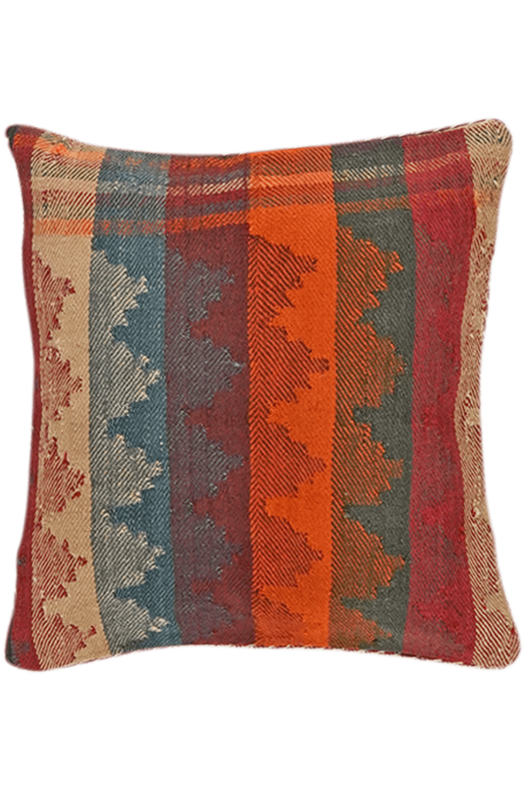 Kelim Kissen — Handmade, 45x50 cm, Multicolor, 100% Virgin Wool | Main view