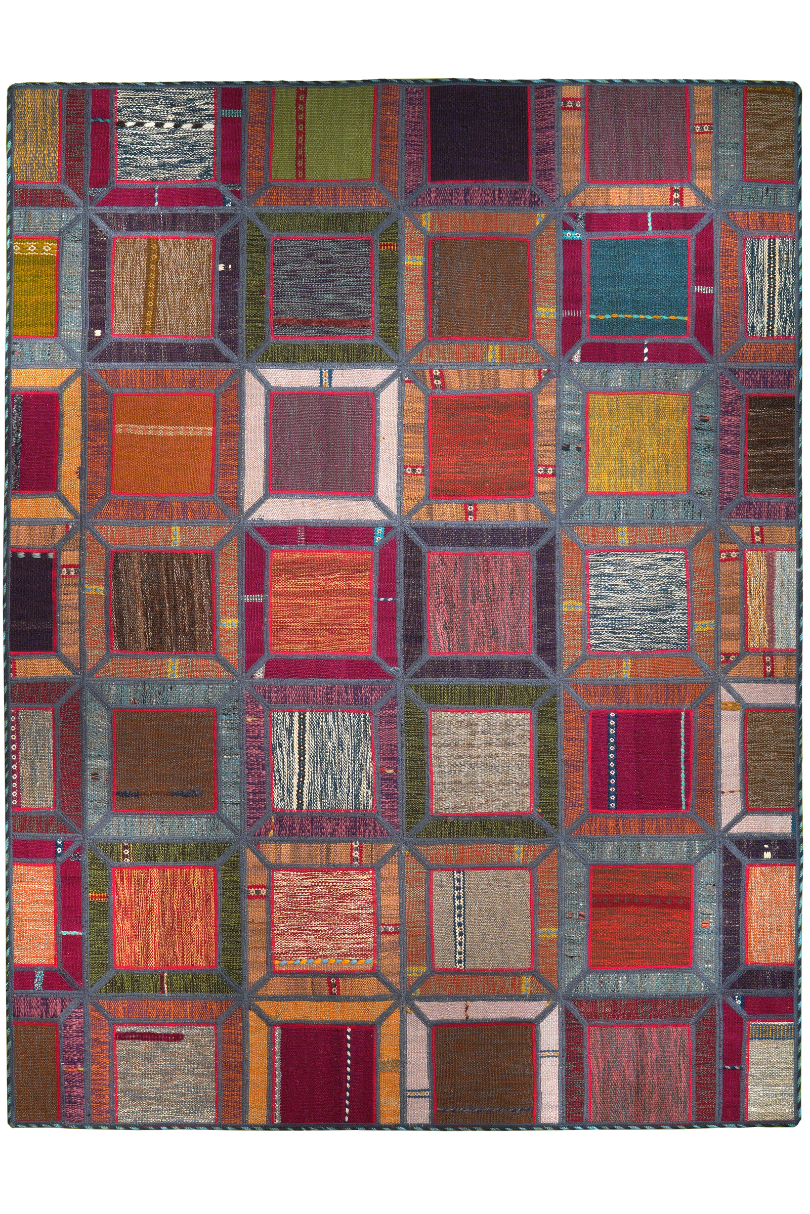 Kelim Tekkeh — Handmade, 150x200 cm, Multicolor, 100% Virgin Wool | Main view