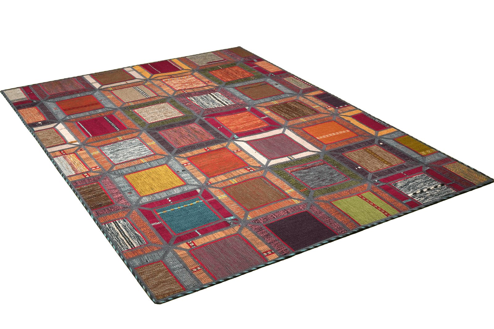 Kelim Tekkeh — Handmade, 150x200 cm, Multicolor, 100% Virgin Wool | View 4