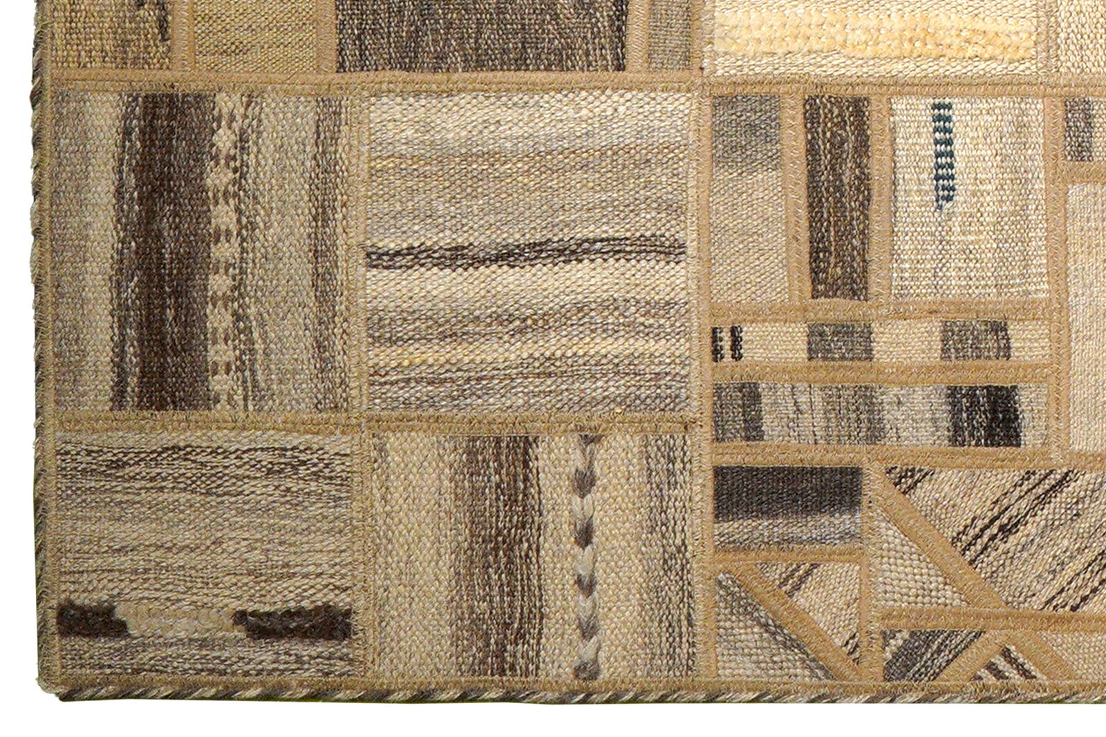 Kelim Tekkeh — Handmade, 150x200 cm, Beige, 100% Virgin Wool | View 3