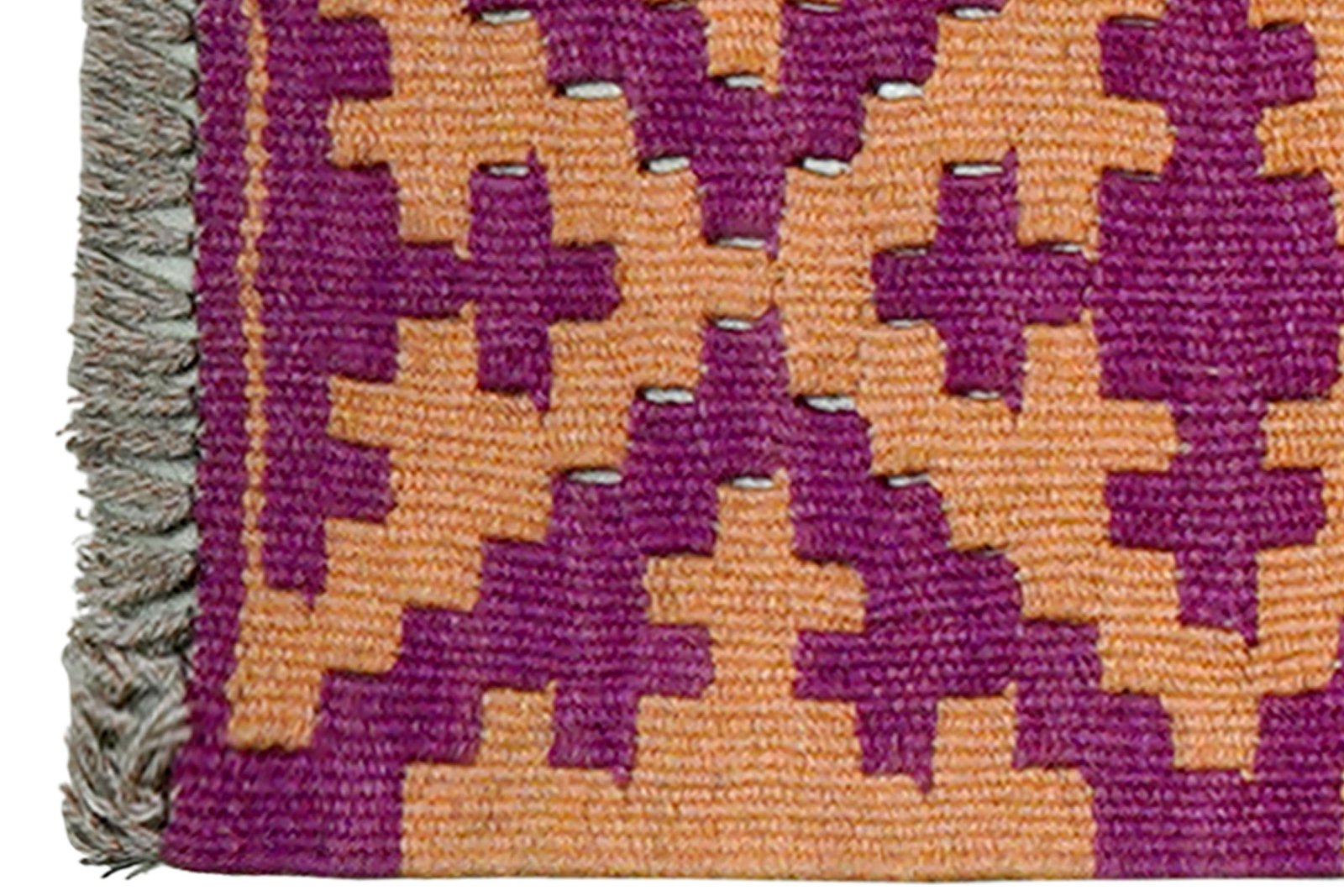 Kelim Gashgai — Handmade, 44x63 cm, Yellow, 100% Virgin Wool | View 3