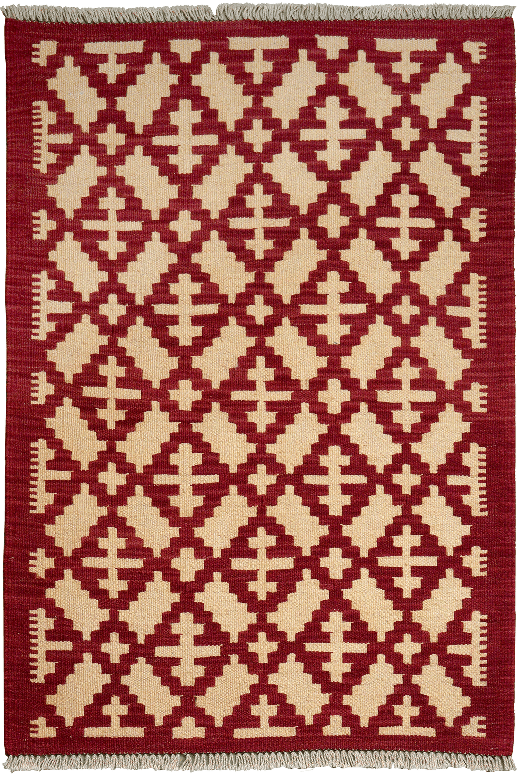 Kelim Gashgai — Handmade, 82x122 cm, Beige, 100% Virgin Wool | Main view