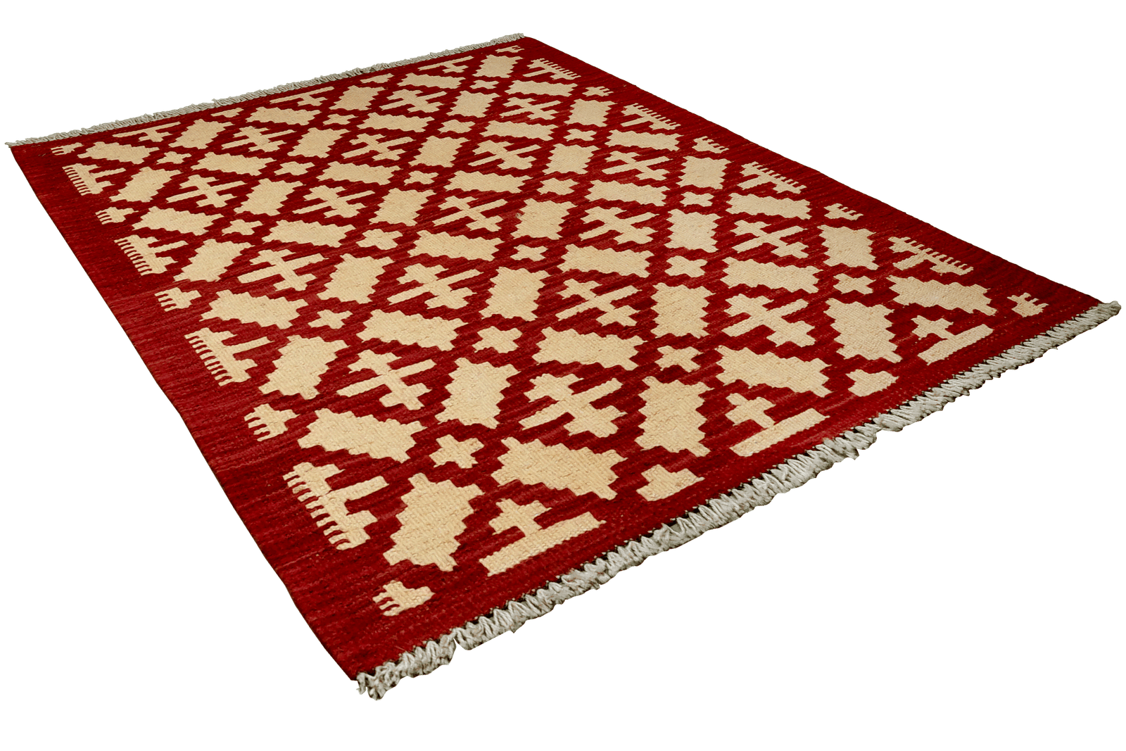 Kelim Gashgai — Handmade, 82x122 cm, Beige, 100% Virgin Wool | View 4