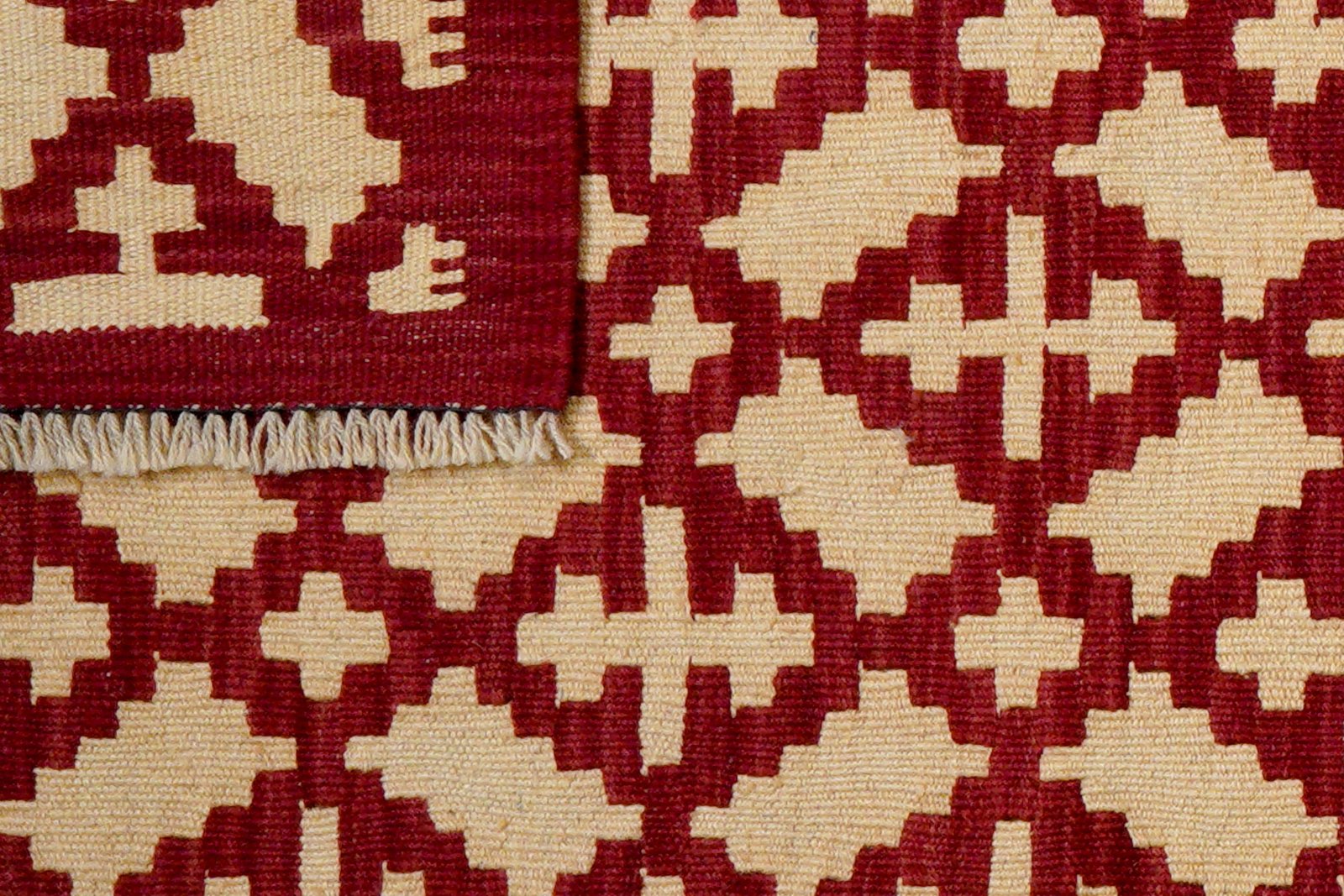 Kelim Gashgai — Handmade, 82x122 cm, Beige, 100% Virgin Wool | View 6