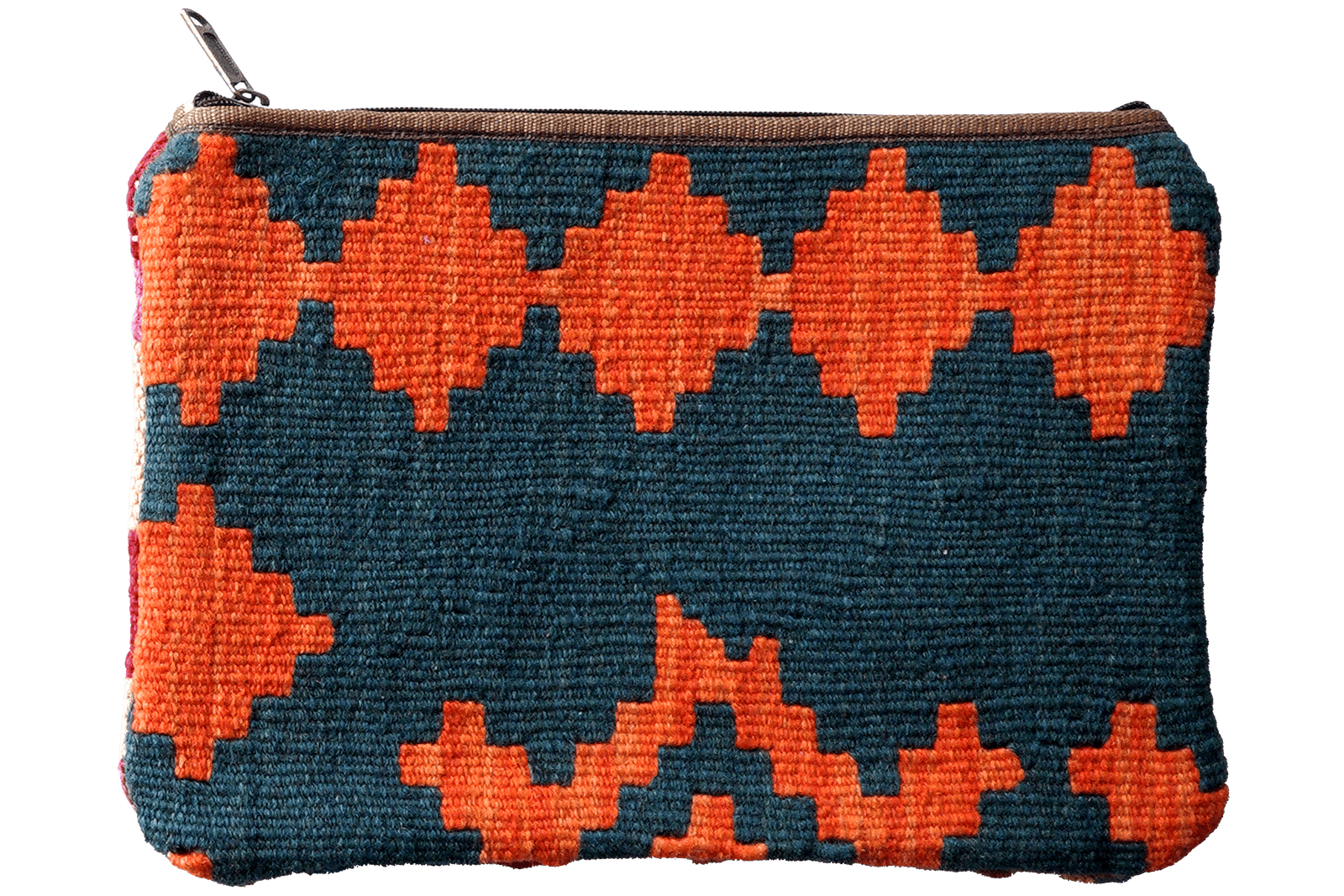 Kelim Bag Nicole — Handmade, 26x36 cm, Multicolor, 100% Virgin Wool | Main view