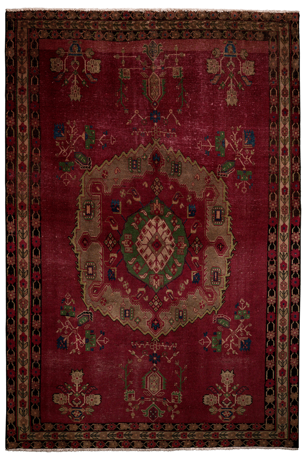 Heritage — Hand-knotted, 158x238 cm, Red, 100% Virgin Wool | Main view