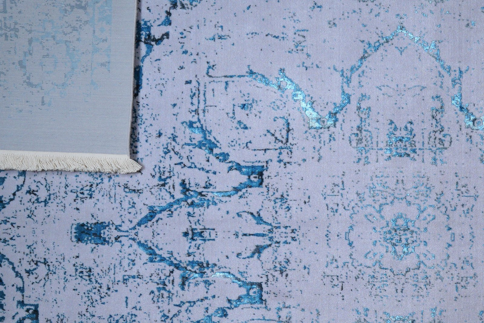 Paradayda — Hand-knotted, 205x297 cm, Blue, 70% Baumwolle, 30% Viskose | View 7