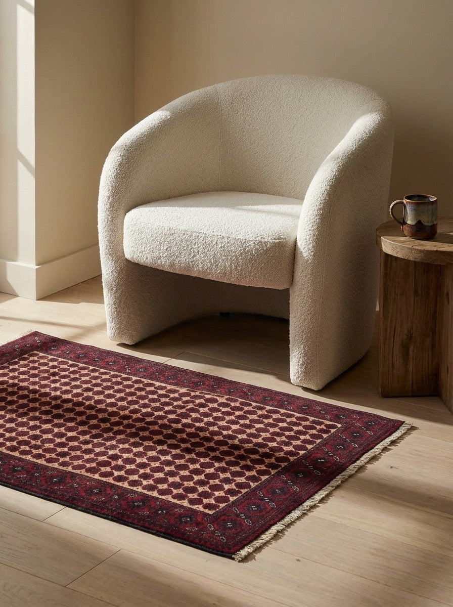 Belutch — Hand-knotted, 92x152 cm, Multicolor, 100% Virgin Wool | Detail view