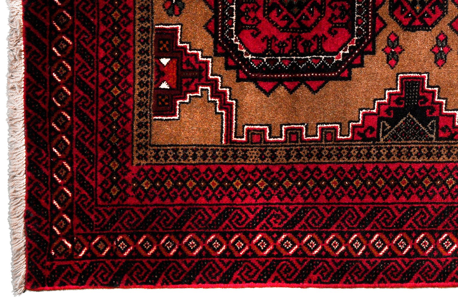 Belutch — Hand-knotted, 104x198 cm, Brown, 100% Virgin Wool | View 3