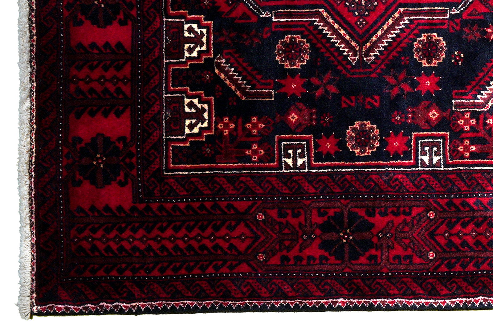 Belutch — Handgefertigt, 194x100 cm, Rot, 100% Virgin Wool | View 4