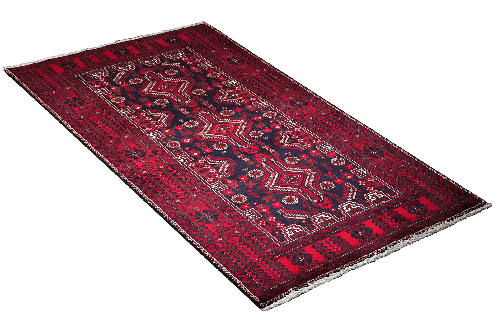 Belutch — Hand-knotted, 100x194 cm, Black, 100% Virgin Wool | View 4