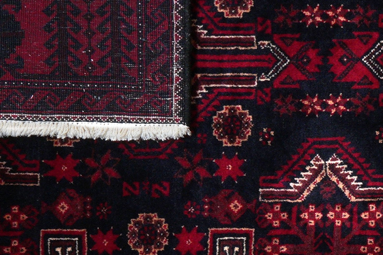 Belutch — Hand-knotted, 100x194 cm, Black, 100% Virgin Wool | View 7