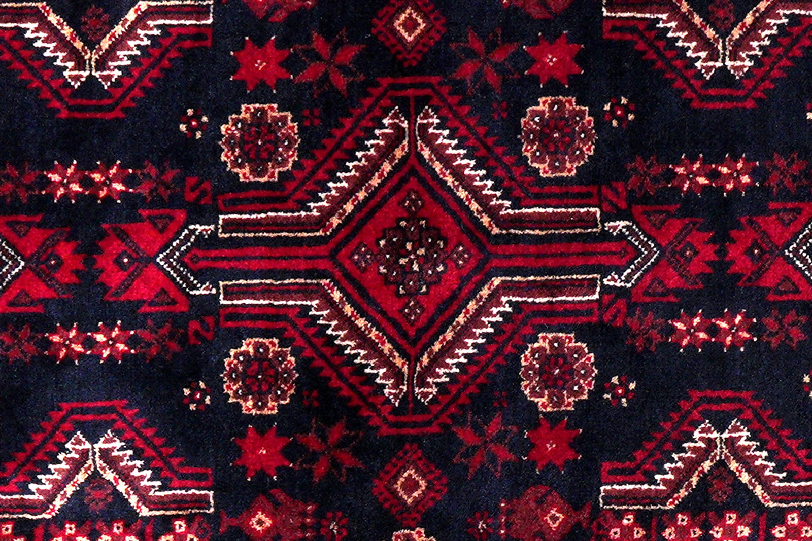 Belutch — Handgefertigt, 194x100 cm, Rot, 100% Virgin Wool | View 7