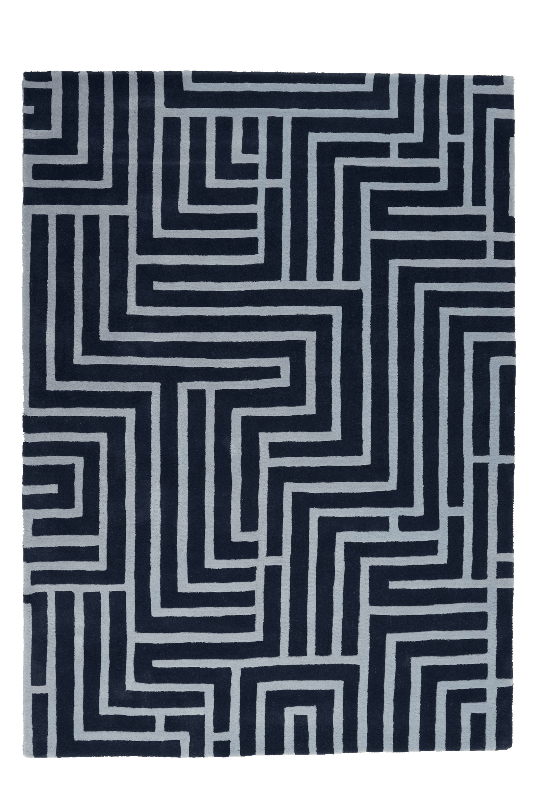 Skyline — Hand-knotted, 180x120 cm, Blue, 50% Schurwolle, 50% Viskose | Main view