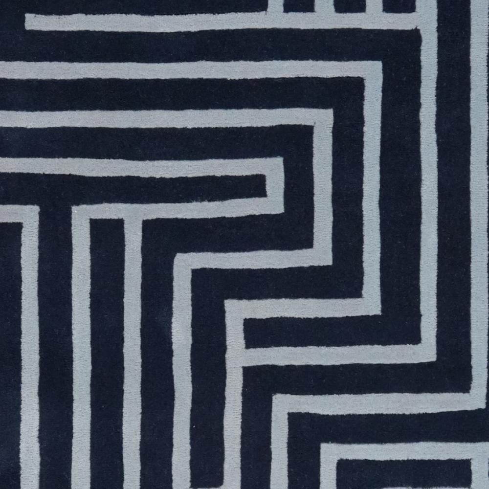 Skyline — Hand-knotted, 180x120 cm, Blue, 50% Schurwolle, 50% Viskose | View 5