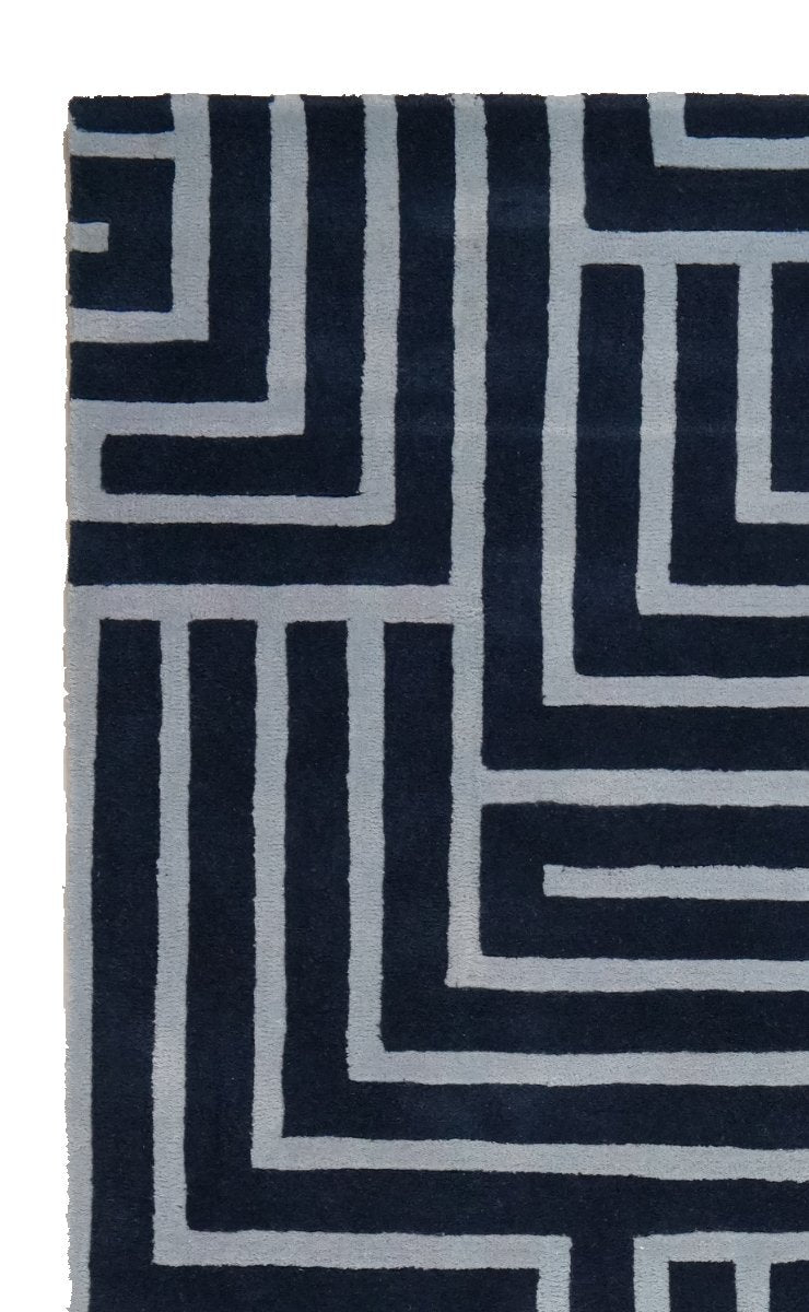 Skyline — Hand-knotted, 240x170 cm, Blue, 50% Schurwolle, 50% Viskose | View 3