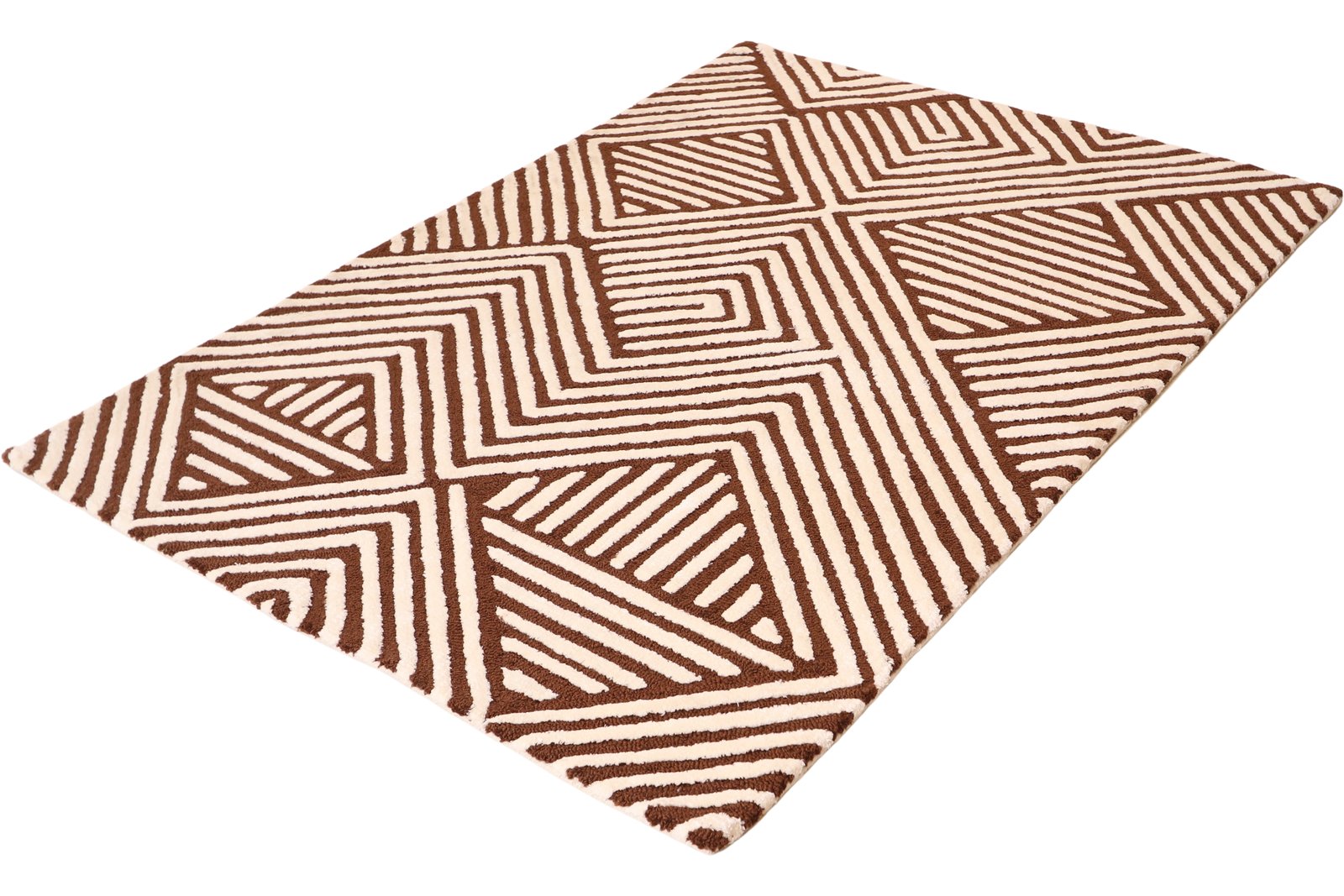Maze — Hand-knotted, 240x170 cm, Brown, 50% Schurwolle, 50% Viskose | View 6
