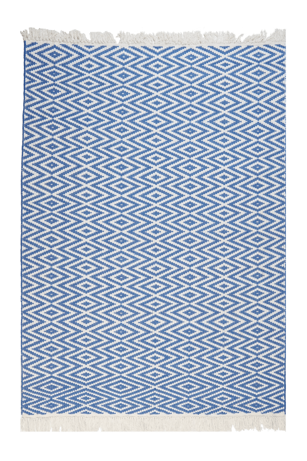 Dhurrie — Handmade, 170x120 cm, Blue, 40% Schurwolle, 60% Baumwolle | Main view