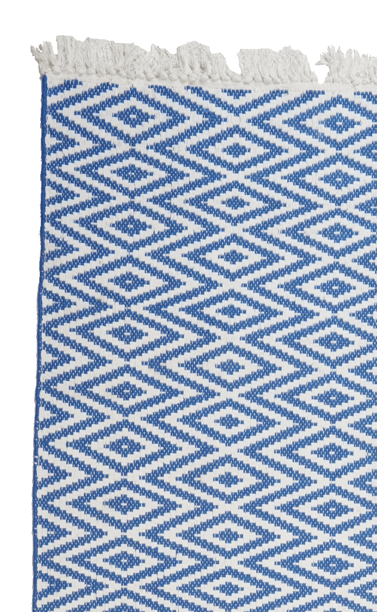 Dhurrie — Handmade, 290x200 cm, Blue, 40% Schurwolle, 60% Baumwolle | View 3