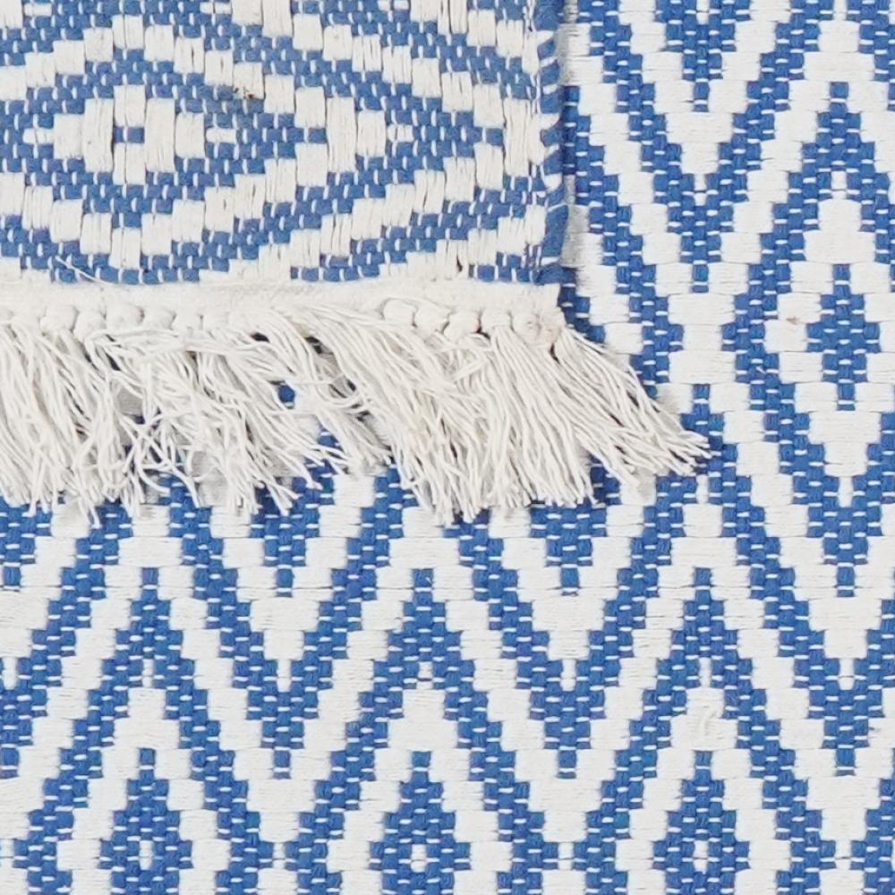 Dhurrie — Handmade, 290x200 cm, Blue, 40% Schurwolle, 60% Baumwolle | View 4