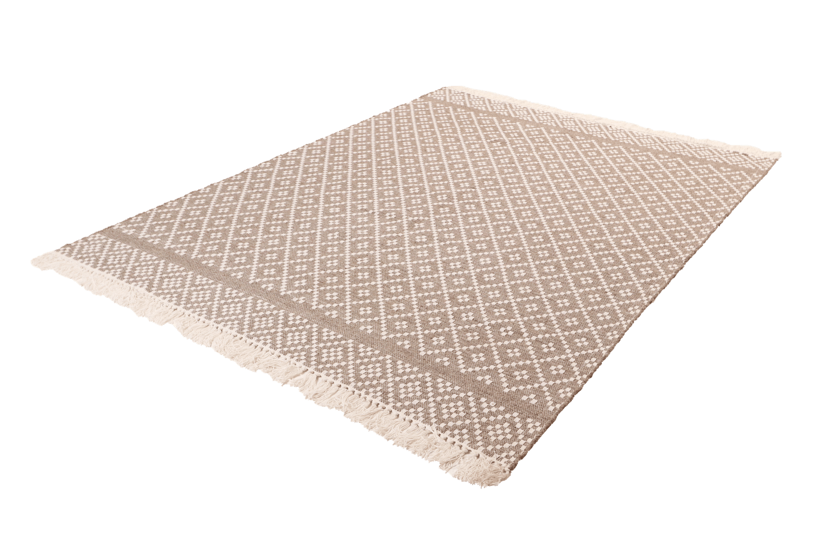 Dhurrie — Handmade, 230x160 cm, Grey, 40% Schurwolle, 60% Baumwolle | View 6
