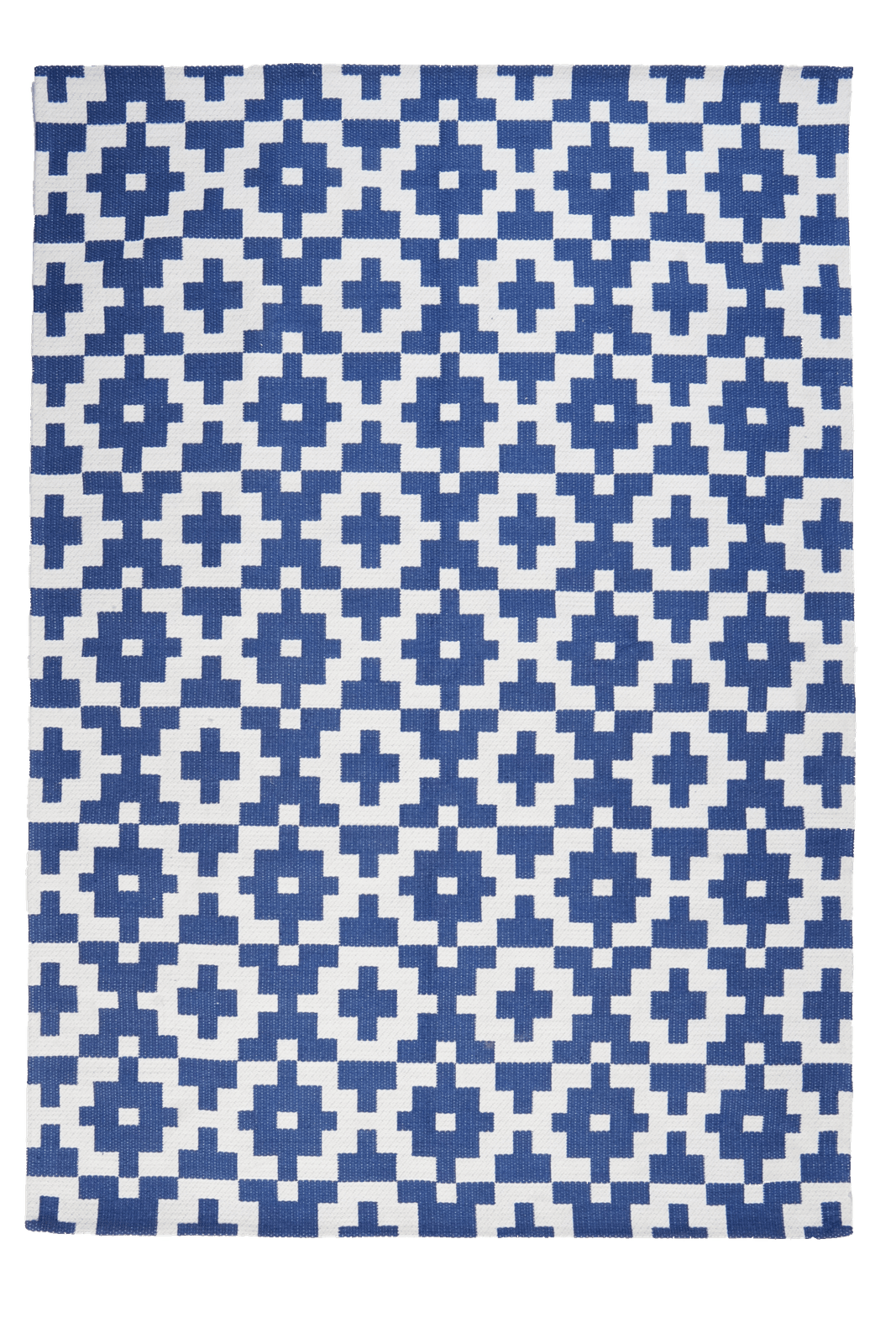 Dhurrie — Handmade, 230x160 cm, Blue, 100% Polyester | Main view
