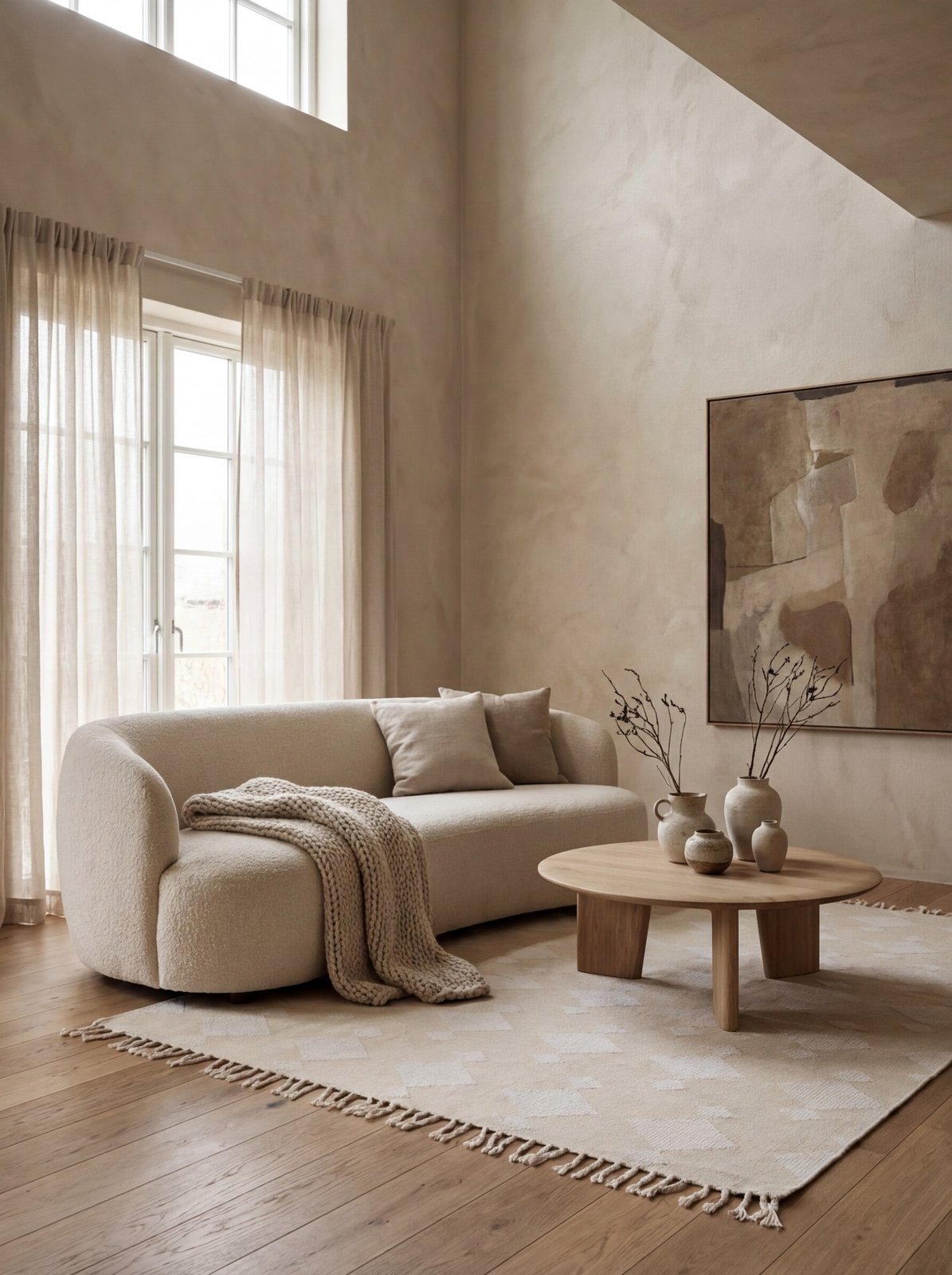 Dhurrie — Handmade, 170x120 cm, Beige, 100% Polyester | Detail view