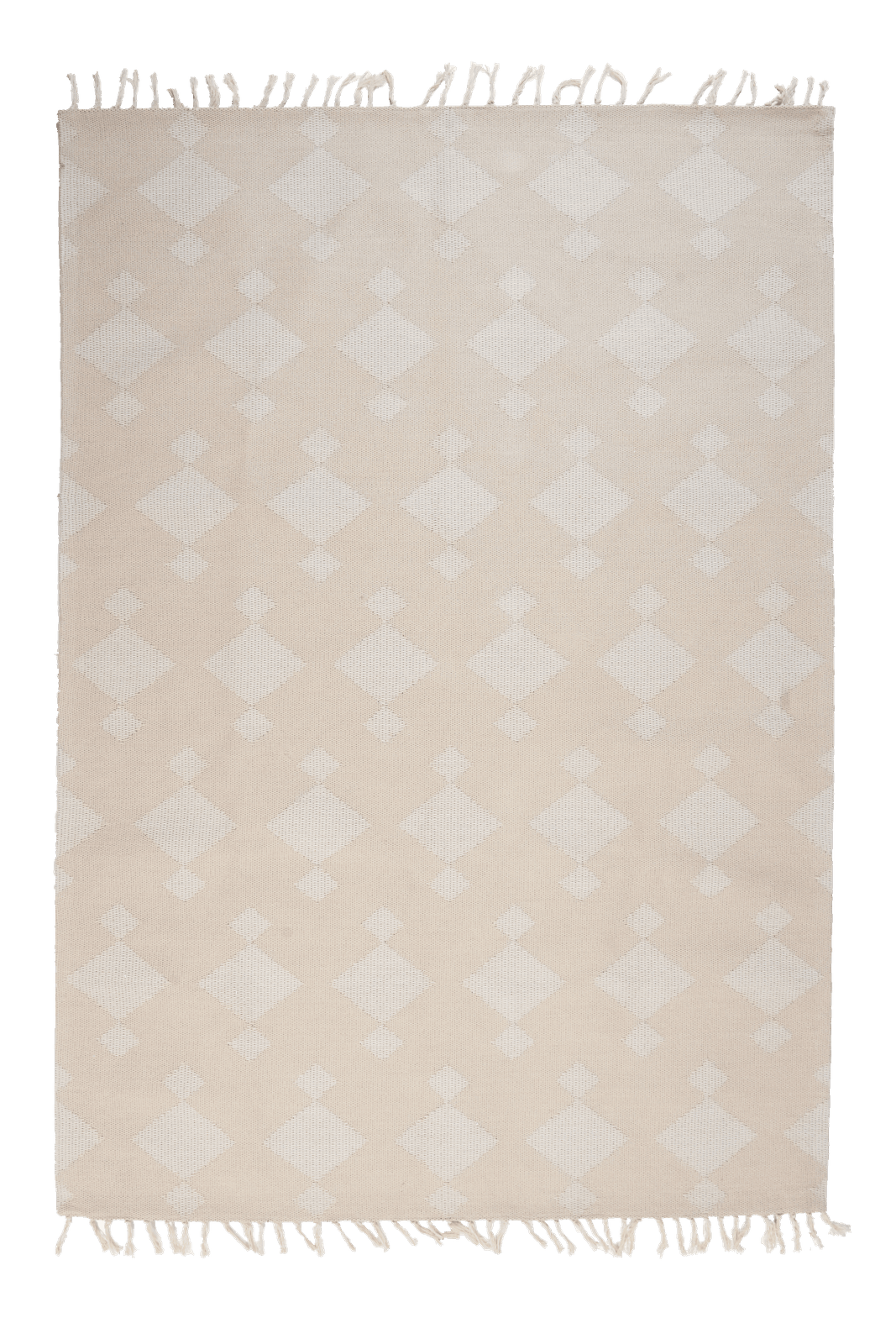 Dhurrie — Handmade, 170x120 cm, Beige, 100% Polyester | Main view