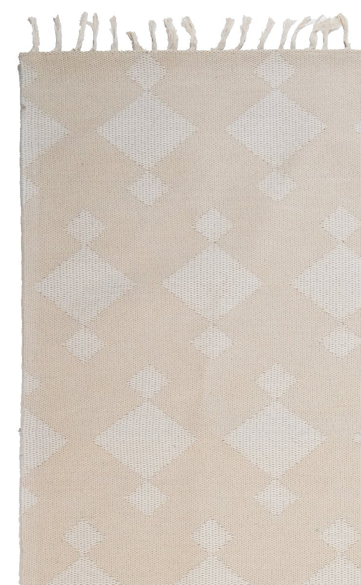 Dhurrie — Handmade, 290x200 cm, Beige, 100% Polyester | View 3