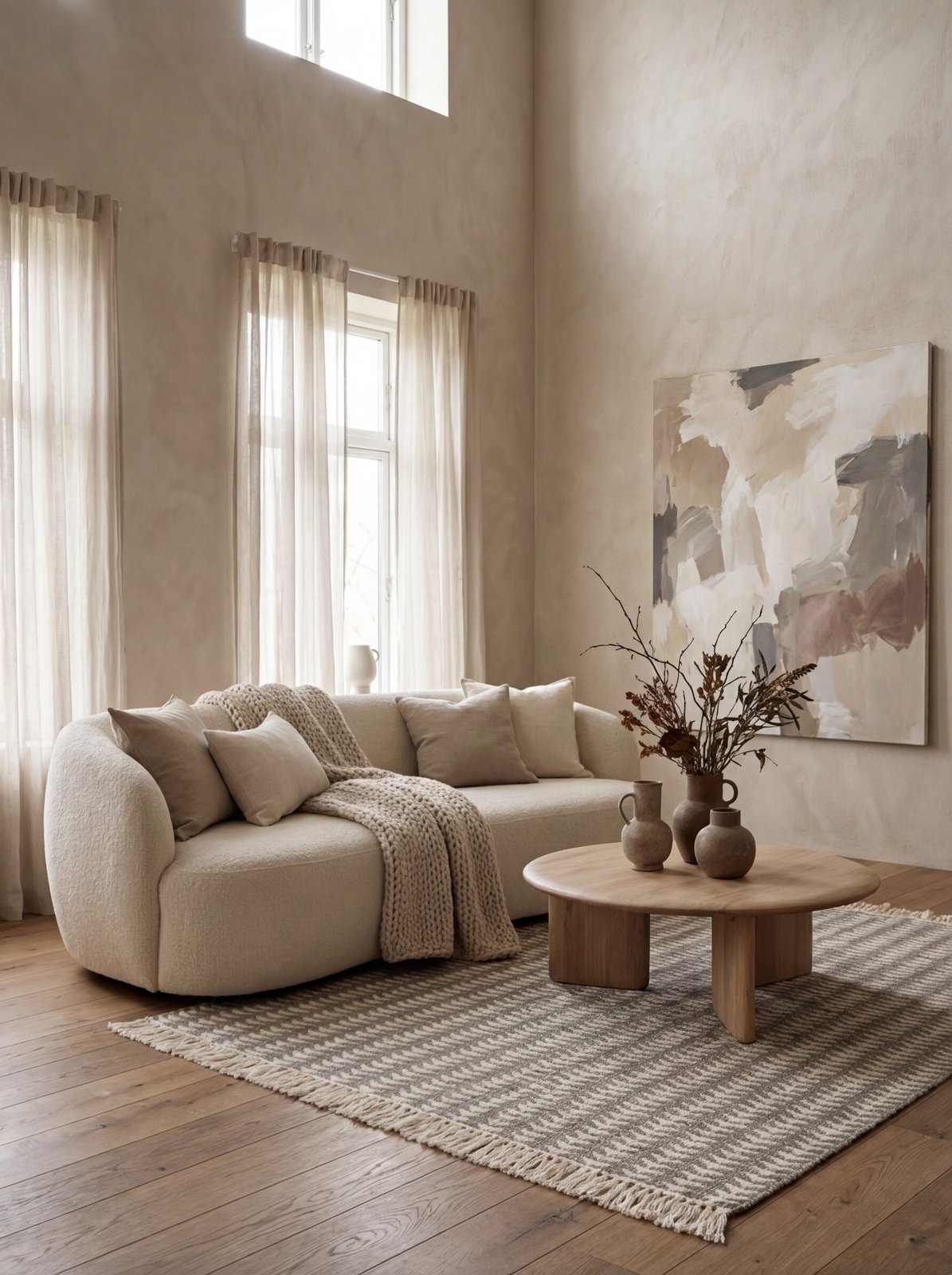 Dhurrie — Handmade, 170x120 cm, Beige, 80% Schurwolle, 20% Baumwolle | Detail view