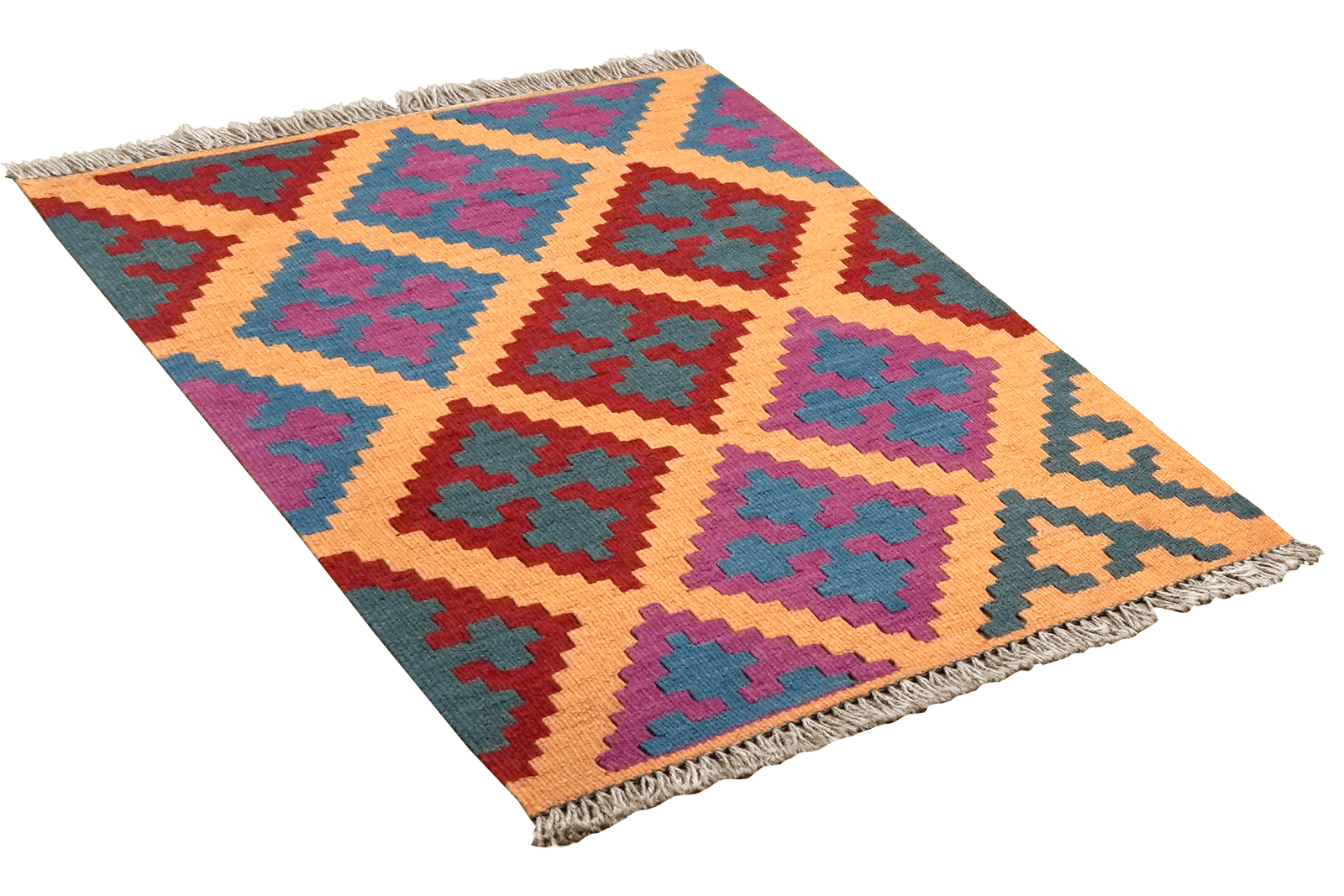 Kelim Gashgai — Handmade, 67x89 cm, Beige, 100% Virgin Wool | View 4