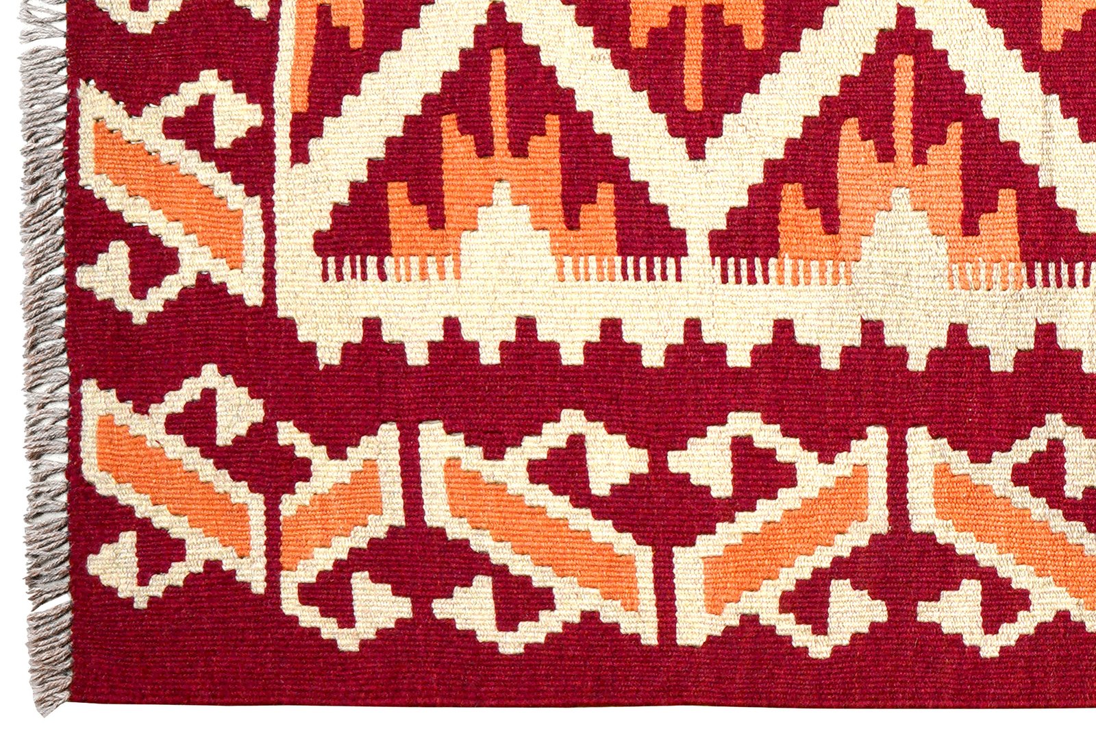 Kelim Gashgai — Handmade, 103x154 cm, Beige, 100% Virgin Wool | View 3