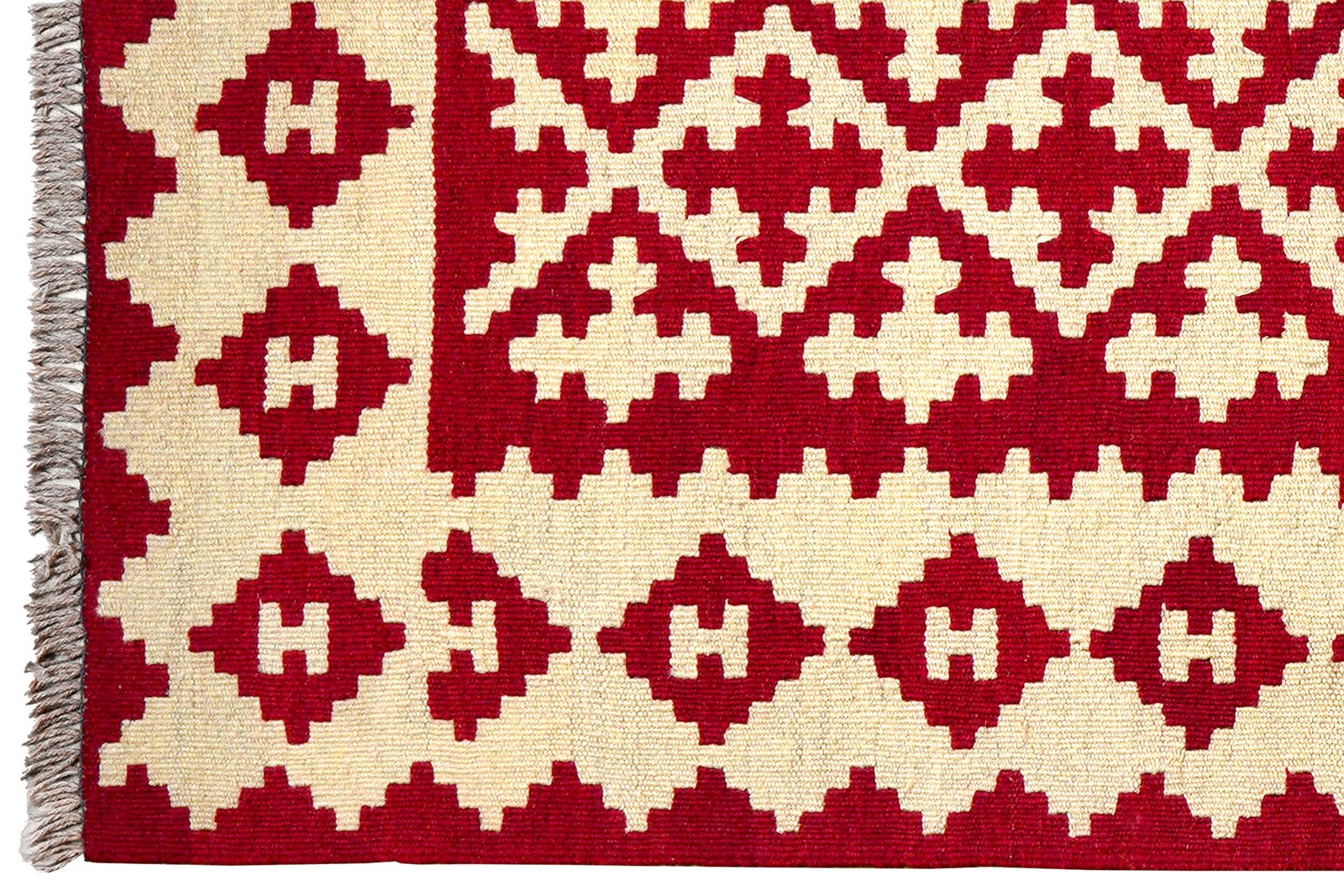Kelim Gashgai — Handmade, 105x152 cm, Red, 100% Virgin Wool | View 3