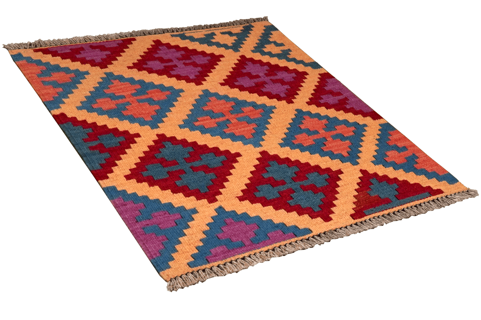 Kelim Gashgai — Handmade, 63x83 cm, Multicolor, 100% Virgin Wool | View 4