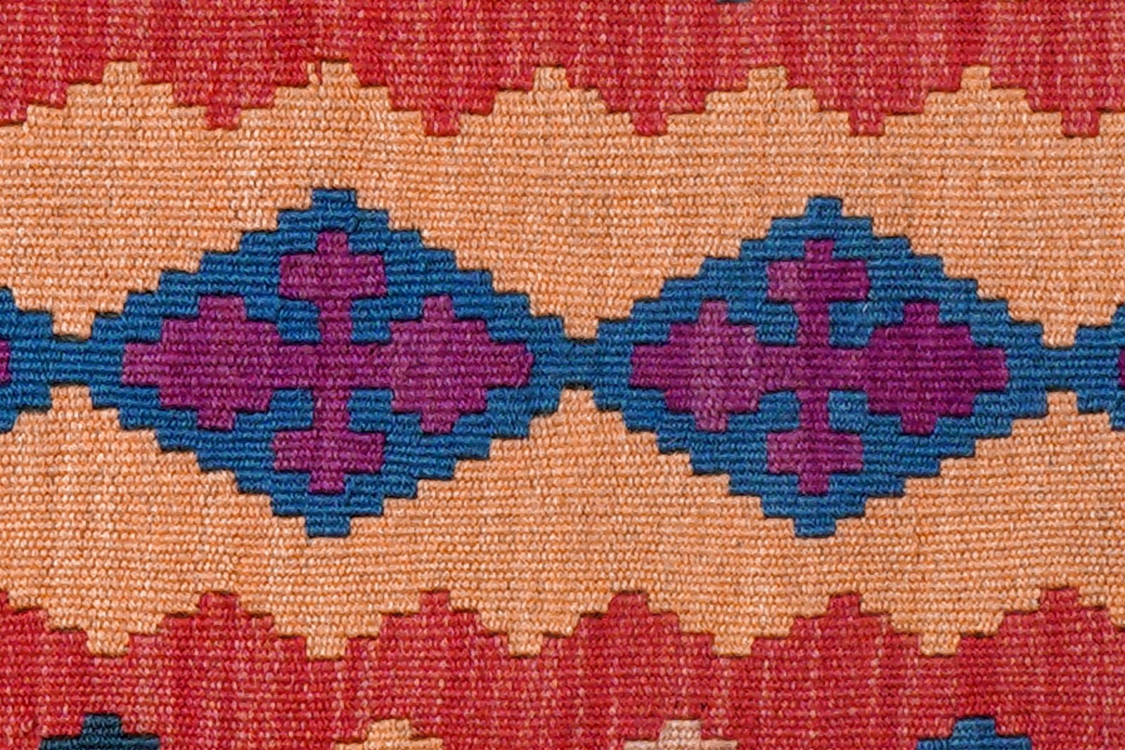 Kelim Gashgai — Handmade, 60x88 cm, Red, 100% Virgin Wool | View 5